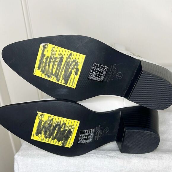 Forever 21 Remmington White Pointed-Toe Western Ankle Boots Size 6 New - Picture 6 of 8